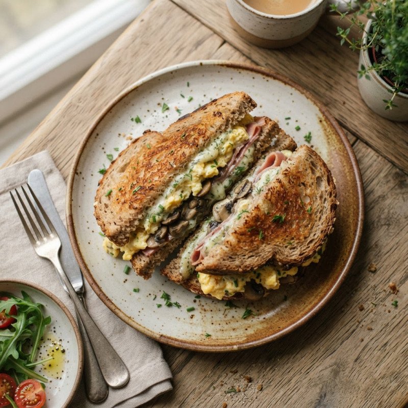 Mushroom Brunch Sandwich