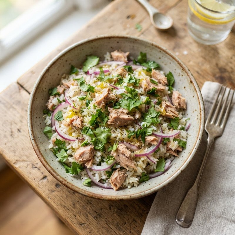 Rice Salad with Tuna & Cilantro